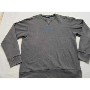 The North Face Men's Gray crew neck pullover sweatshirt w/blue graphic print Lg